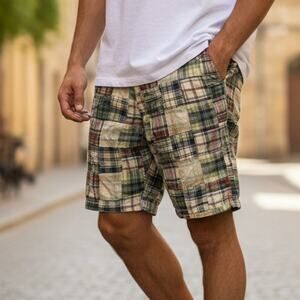 J. Crew Madras Plaid Field Shorts Mens Size 34W Multicolor Preppy University 34